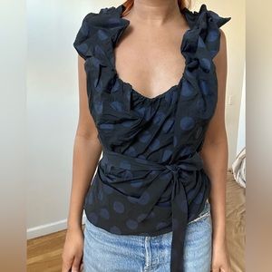 VIVIENNE WESTWOOD Red Label  asymmetrical tie waist top